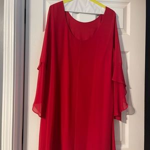 Size XL red dress.  Wore once to a wedding